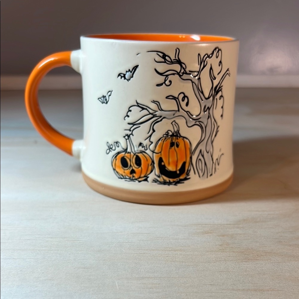 Halloween Pumpkin Mug with Orange Interior